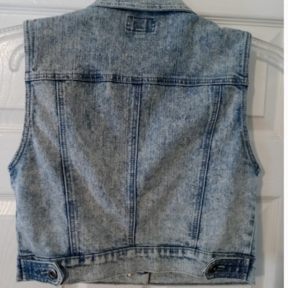 CHIQLE DENIM LADIES JEAN VEST - Picture 3 of 5